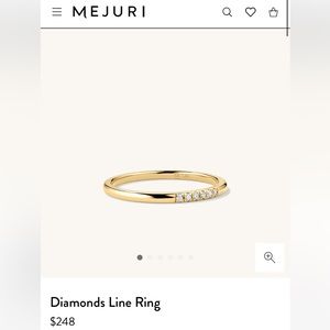 Mejuri Diamond Line Ring 14K Rose Gold